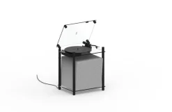 Transparent Turntable stativ, svart