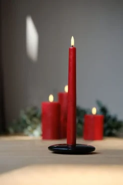 Uyuni Lighting LED antikljus, 2 st., röd