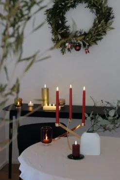 Uyuni Lighting LED antikljus, 2 st., röd