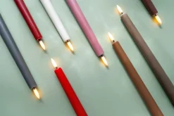 Uyuni Lighting LED antikljus, 32 cm, 2 st, vit