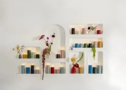 Uyuni Lighting LED blockljus, 7,8 x 10 cm, rustik textur, olivgrön