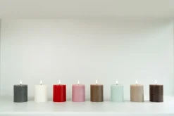 Uyuni Lighting LED blockljus, 7,8 x 10 cm, rustik textur, sandsten