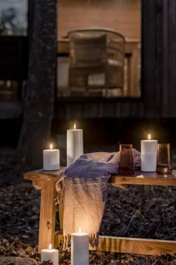 Uyuni Lighting Outdoor LED blockljus, 8,4 x 20 cm, vit