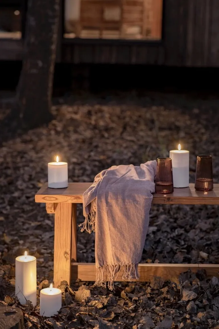 Uyuni Lighting Outdoor LED blockljus, 8,4 x 20 cm, vit