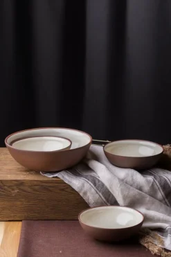 Vaidava Ceramics Earth Raw skål, 2 l, brun - beige