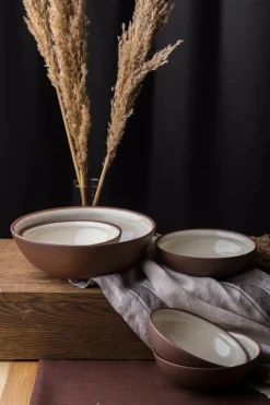 Vaidava Ceramics Earth Raw skål, 2 l, brun - beige