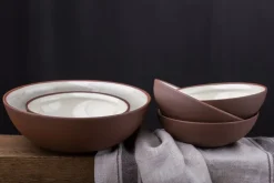 Vaidava Ceramics Earth Raw skål, 0,6 l, brun - beige