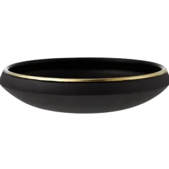 Vaidava Ceramics Eclipse Gold skål 0,7 l, låg, svart - guld