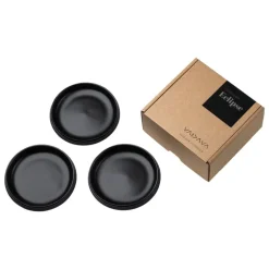 Vaidava Ceramics Eclipse snackstallrik 11,5 cm, 3 st, svart