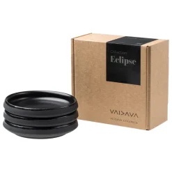 Vaidava Ceramics Eclipse snackstallrik 11,5 cm, 3 st, svart