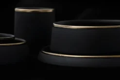 Vaidava Ceramics Eclipse Gold skål 0,75 l, svart - guld