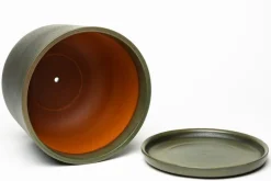 Vaidava Ceramics Moss blomkruka med fat, XL, mossgrön