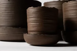 Vaidava Ceramics Soil kruka med fat, XXL, brun