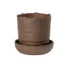 Vaidava Ceramics Soil kruka med fat; S, brun