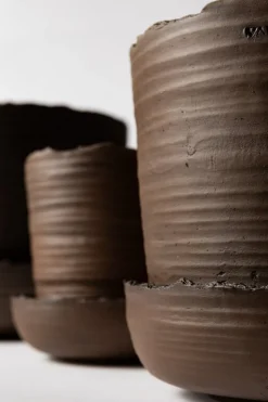 Vaidava Ceramics Soil kruka med fat, M, brun