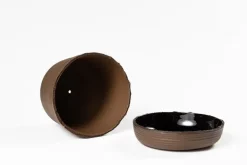 Vaidava Ceramics Soil kruka med fat, XL, brun