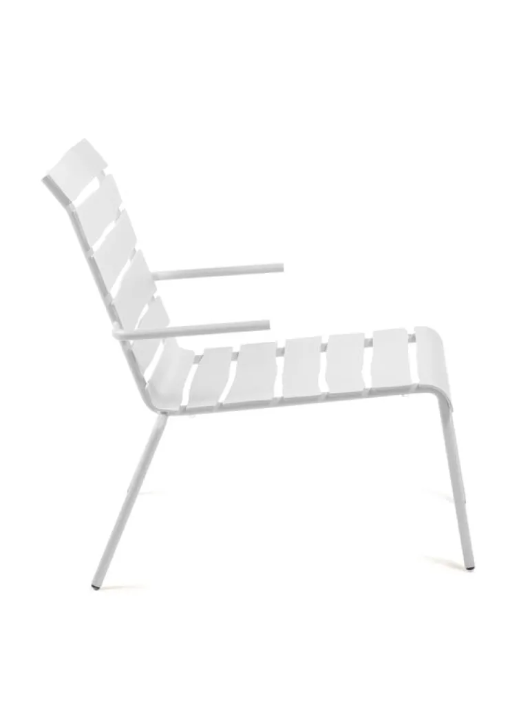 valerie_objects Aligned lounge stol, off-white