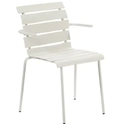 valerie_objects Aligned stol med armstöd, off-white