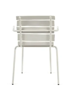 valerie_objects Aligned stol med armstöd, off-white