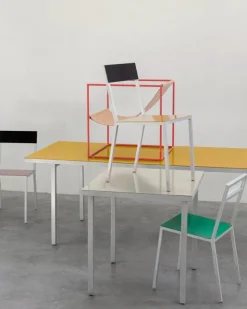 valerie_objects Alu matbord, medium, gult