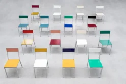 valerie_objects Alu stol, bordeaux - rosa