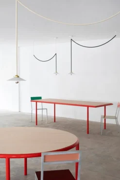 valerie_objects Alu stol, bordeaux - rosa