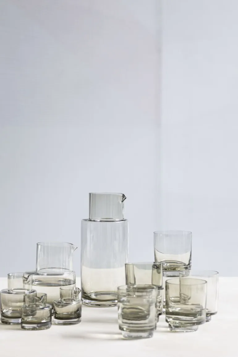 valerie_objects Inner Circle glas, 4 st, 15 cl, smokey grey