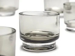 valerie_objects Inner Circle glas, 4 st, 15 cl, smokey grey