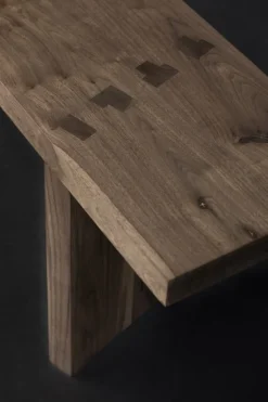 valerie_objects Solid bänk, 200 cm, valnöt