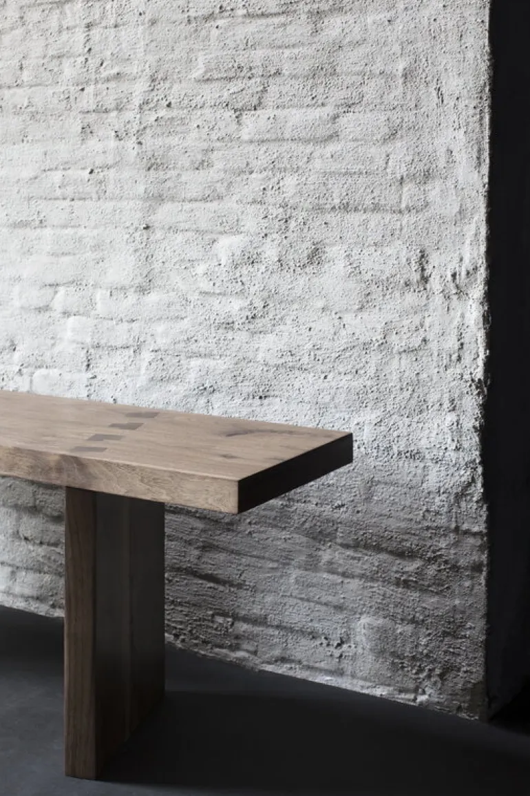 valerie_objects Solid bänk, 200 cm, valnöt