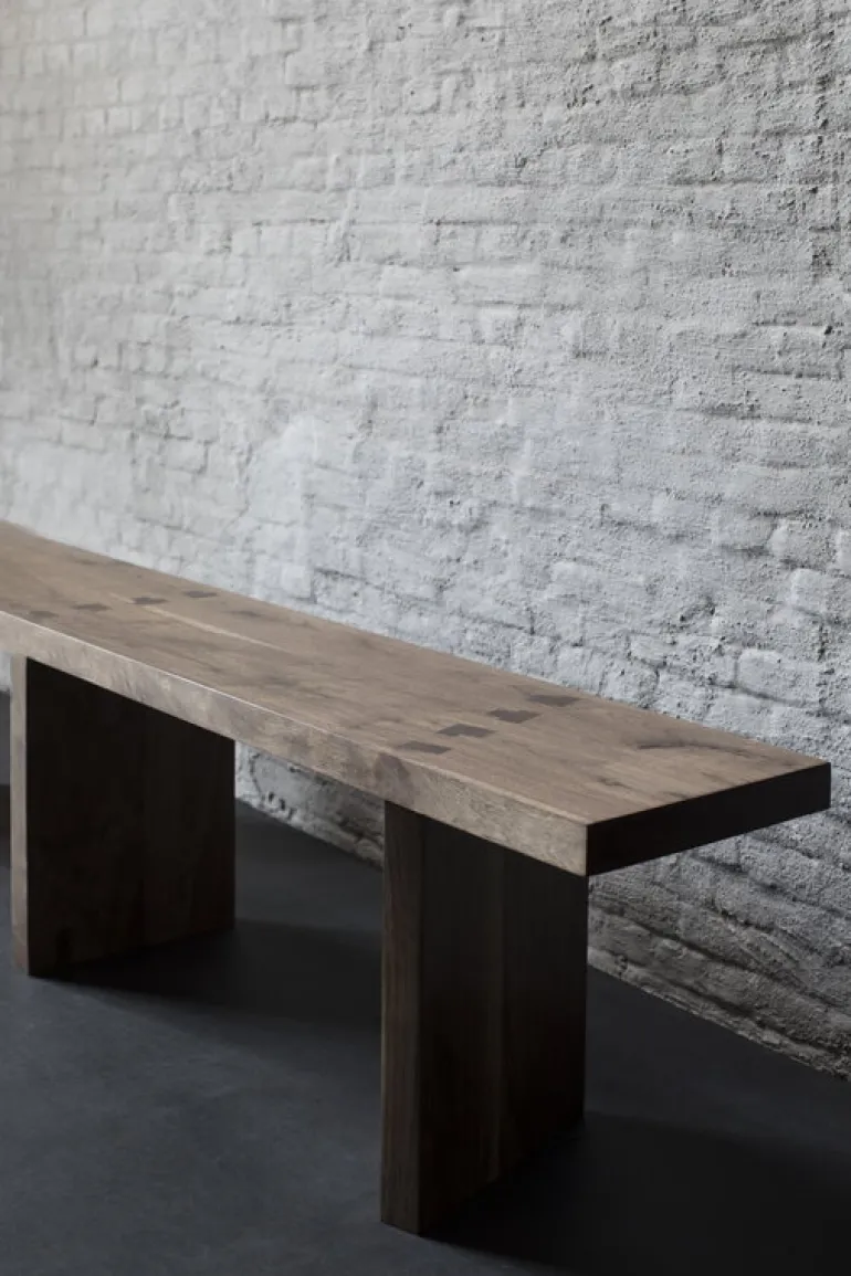 valerie_objects Solid bänk, 200 cm, valnöt