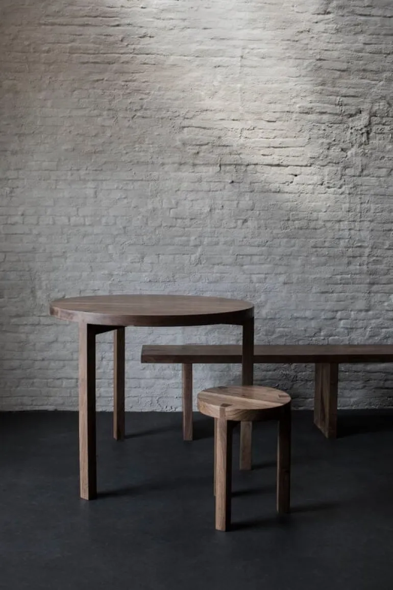 valerie_objects Solid bänk, 200 cm, valnöt