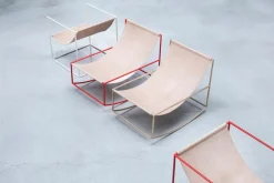 valerie_objects Solo Seat fåtölj, röd - läder