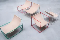 valerie_objects Solo Seat fåtölj, kräm - läder