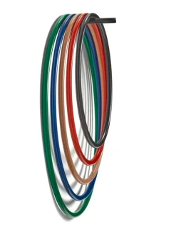 valerie_objects Trivets Round, 5 st, lackerat stål, olika färger