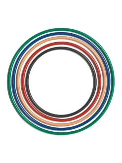 valerie_objects Trivets Round, 5 st, lackerat stål, olika färger