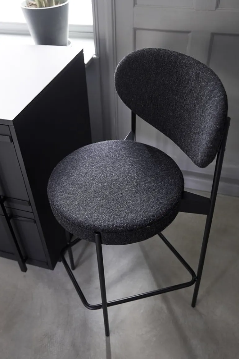 Verpan Series 430 barstol, mörkgrå