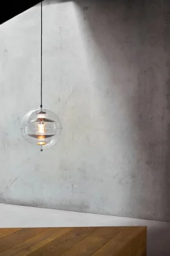 Verpan VP Globe hänglampa, 40 cm, borstad aluminium