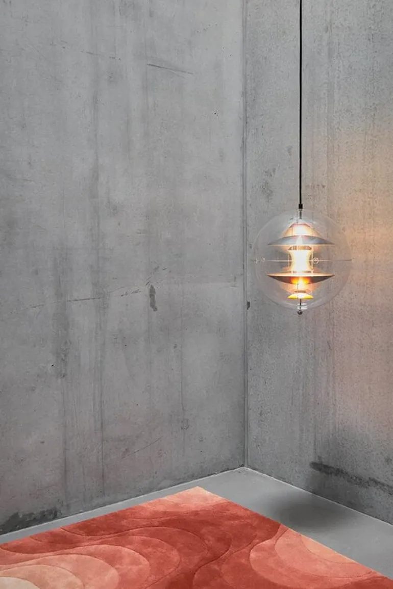 Verpan VP Globe hänglampa, 40 cm, borstad aluminium