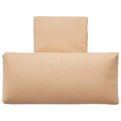 Viccarbe Ace fåtölj med nackstöd, matt ek - ockrafärgat läder