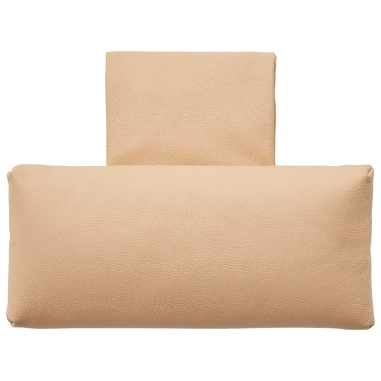 Viccarbe Ace fåtölj med nackstöd, matt ek - ockrafärgat läder