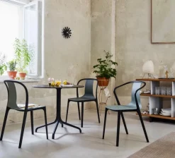 Vitra Belleville bord, runt, svart