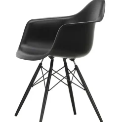 Vitra Eames DAW stol, deep black - svart lönn