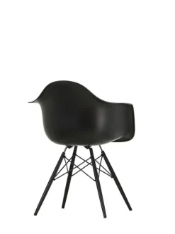 Vitra Eames DAW stol, deep black - svart lönn