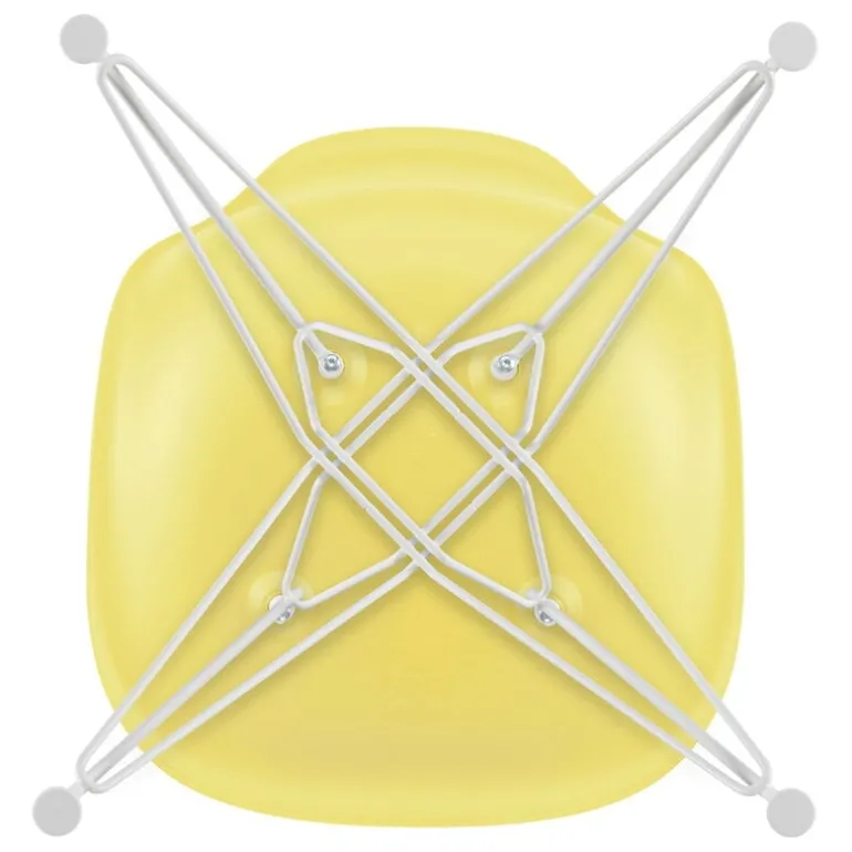 Vitra Eames DSR stol, citron RE - vit