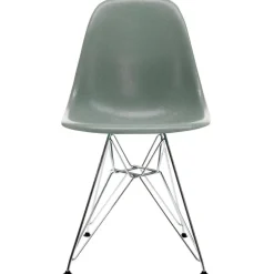 Vitra Eames DSR stol, fiberglas, sea foam green - krom