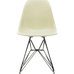 Vitra Eames DSR stol, fiberglas, parchment - svart