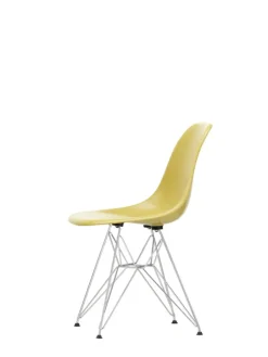 Vitra Eames DSR stol, fiberglas, ljus ockra - krom