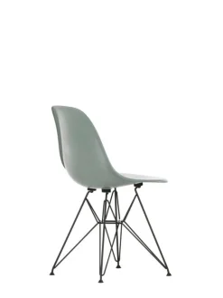 Vitra Eames DSR stol, fiberglas, sea foam green - svart