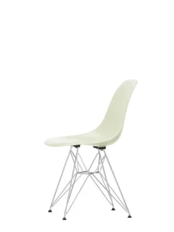 Vitra Eames DSR stol, fiberglas, parchment - krom